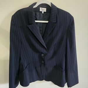 Nienhaus & Lotz Women's Dark Blue Striped Blazer & Pants (Suit)
